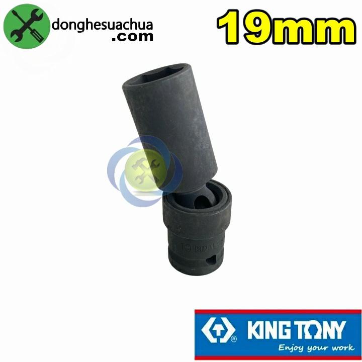 Tuýp 19mm lắc léo vặn bulong góc hẹp Kingtony 4A5519M loại 1/2