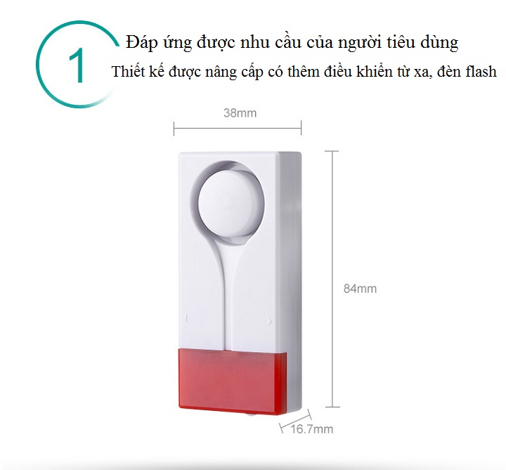 Bộ báo động bảo vệ nhà cửa thông minh, không dây có ĐKTX 18R cao cấp (Tặng đèn 4 led dán tủ, dán tường đa năng)