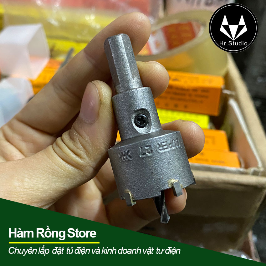 Mũi khoét lỗ tròn đường kính phi 27mm vét lỗ tròn kim loại và gỗ đầu hợp kim