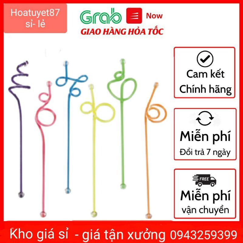 Que khuấy sinh tố 28cm , 23cm nhiều màu sắc Que khuấy 2 lòng / 1 que