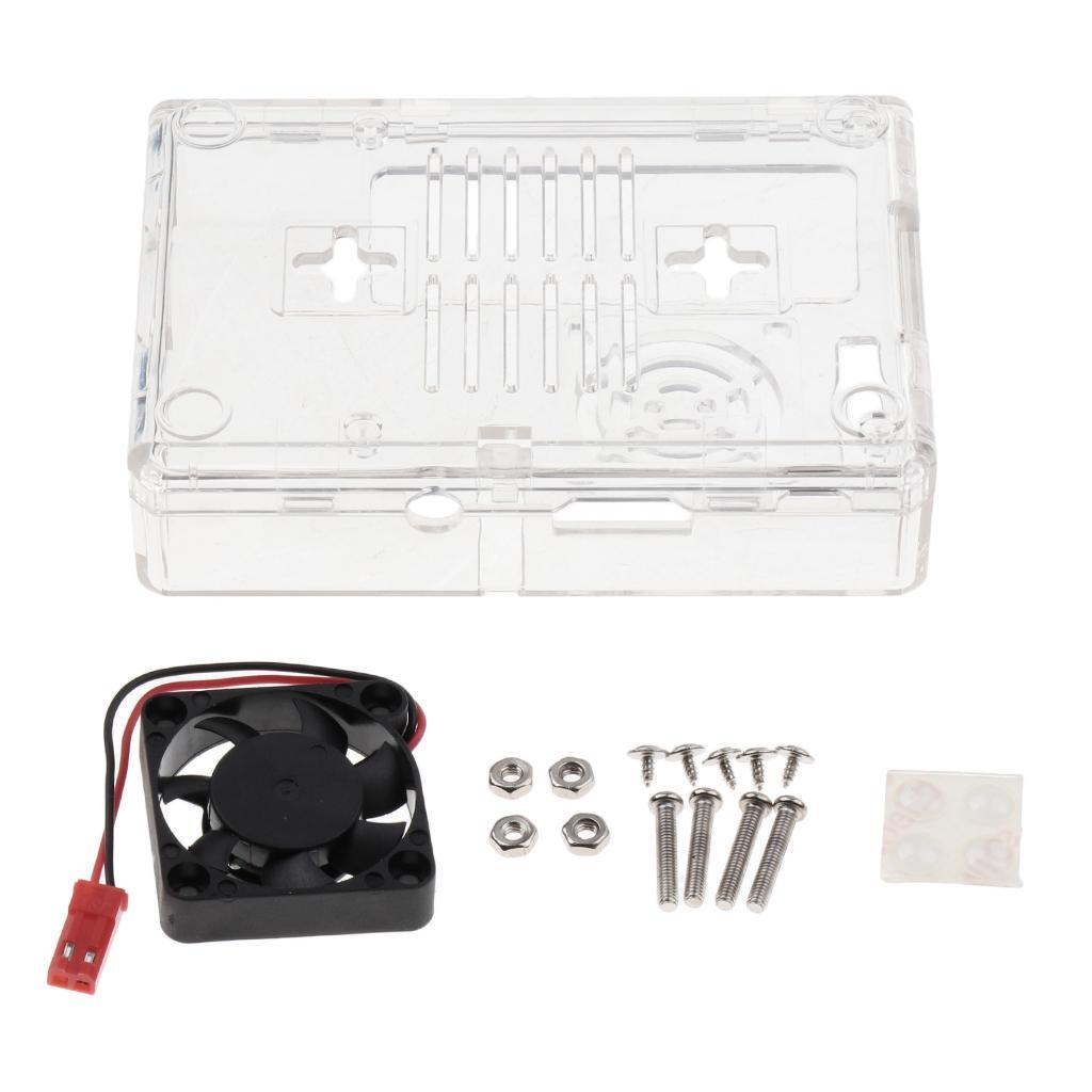 Portable ABS Case Enclosure Cooling Fan for  Pi 3