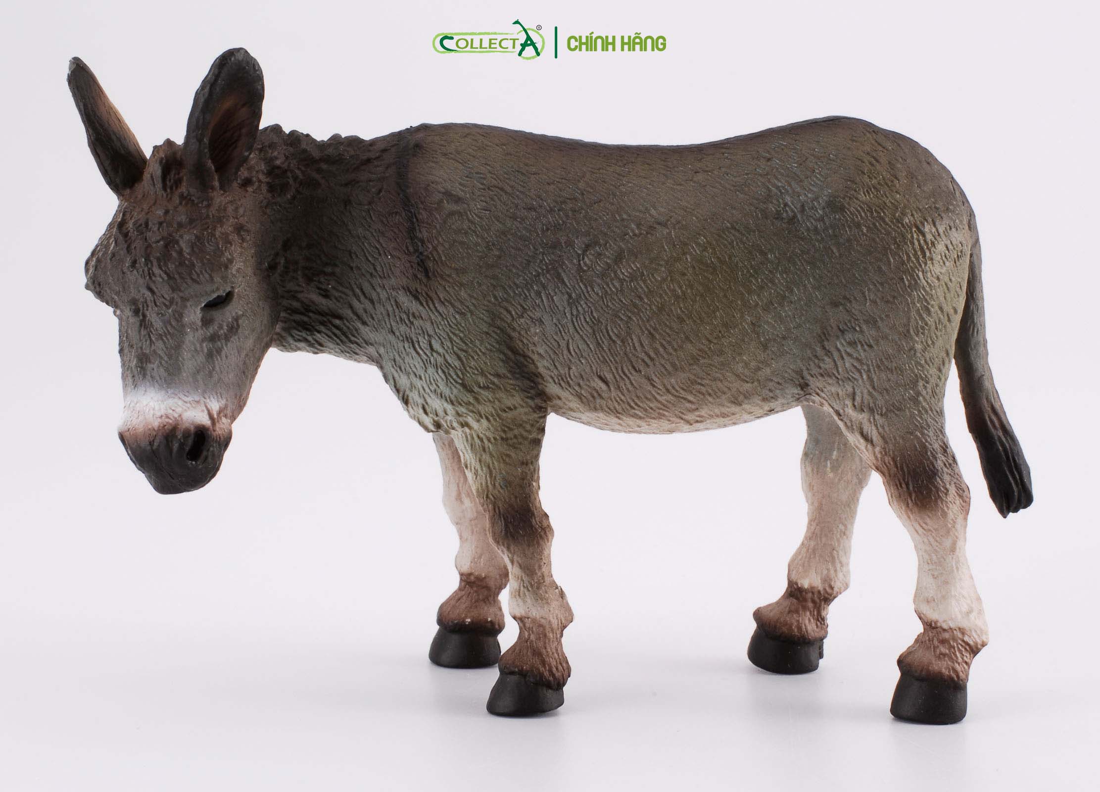 Mô hình thu nhỏ: Lừa - Donkey (Grey), hiệu: CollectA, mã HS 9650100[88115] -  Chất liệu an toàn cho trẻ - Hàng chính hãng