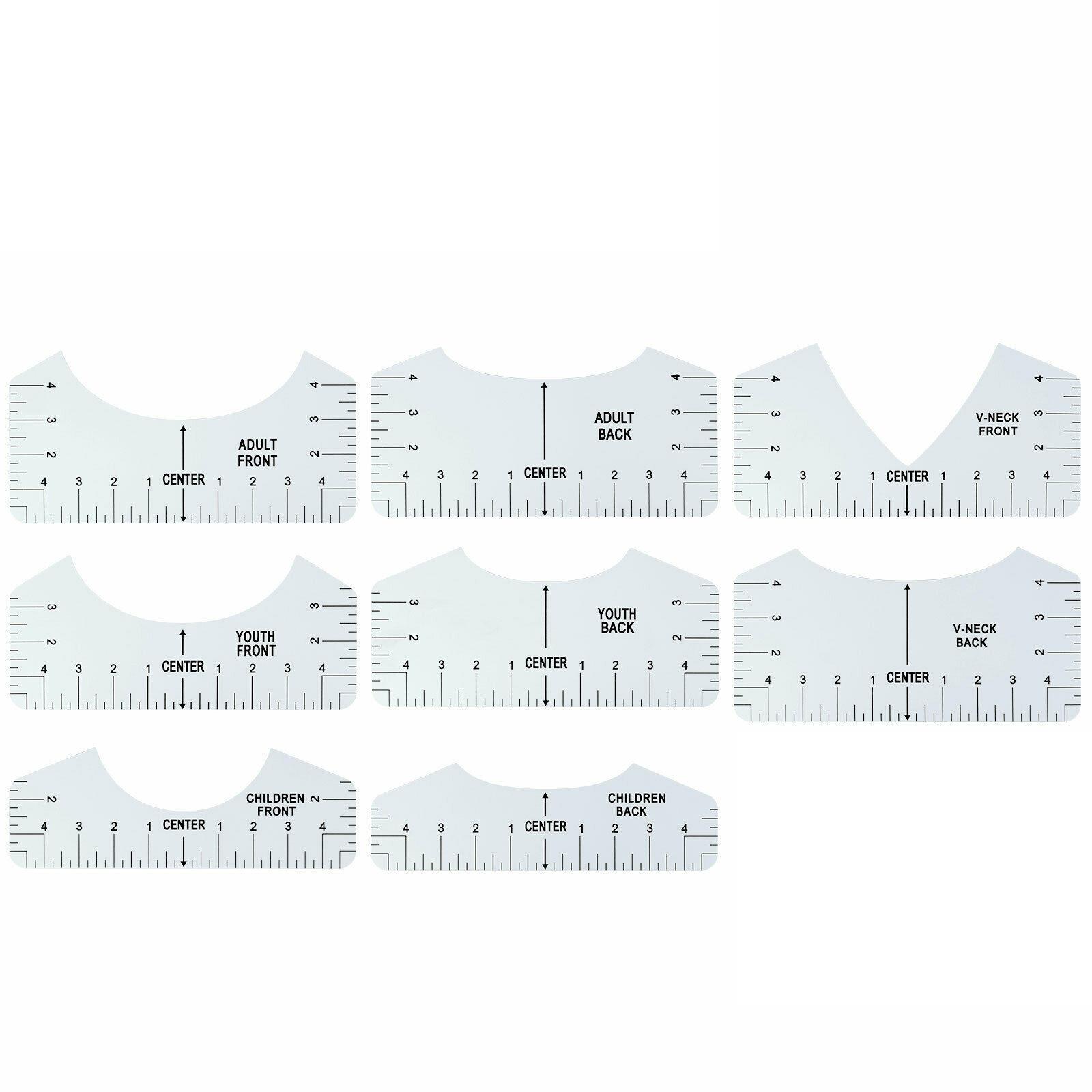Bộ 9 cái thước căn chỉnh may đồ làm bằng nhựa PVC chất lượng cao bền và chắc chắn
