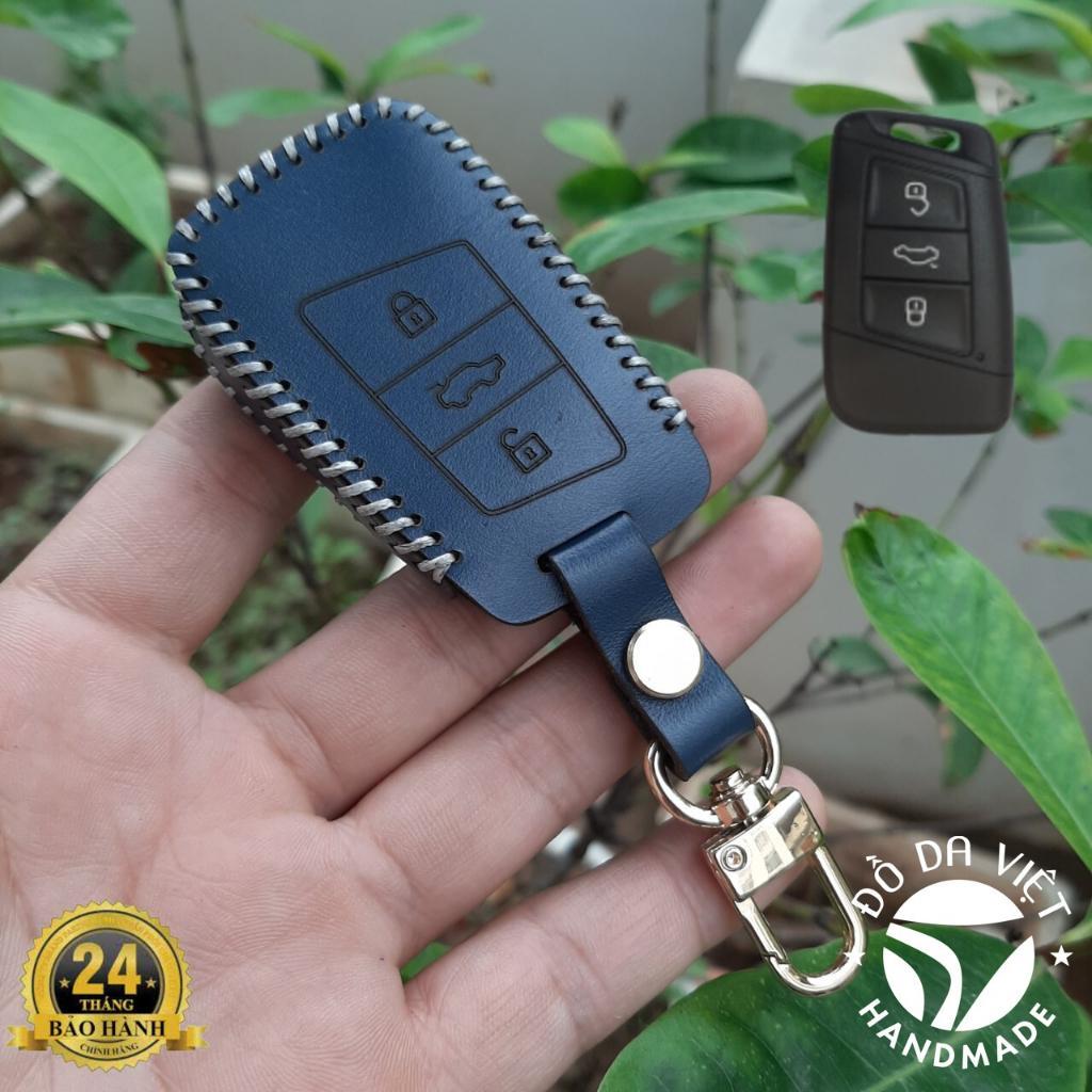 Bao da chìa khoá Ô tô Volkswagen Teramont 2022-2023. da bò thật , bảo hành 2 năm
