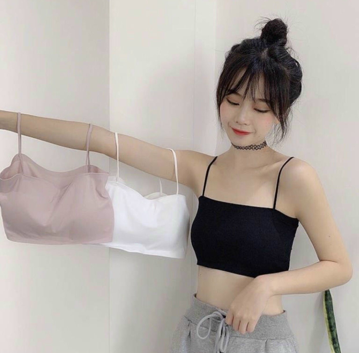 Bra su 2 dây mút mỏng chất vải su mặc cực mát SA8881