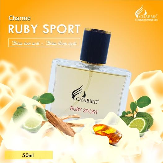 Nước hoa nam thơm lâu, Charme Ruby Sport, nam tính, năng động đầy cuốn hút, đúng chất quý ông, 50ml