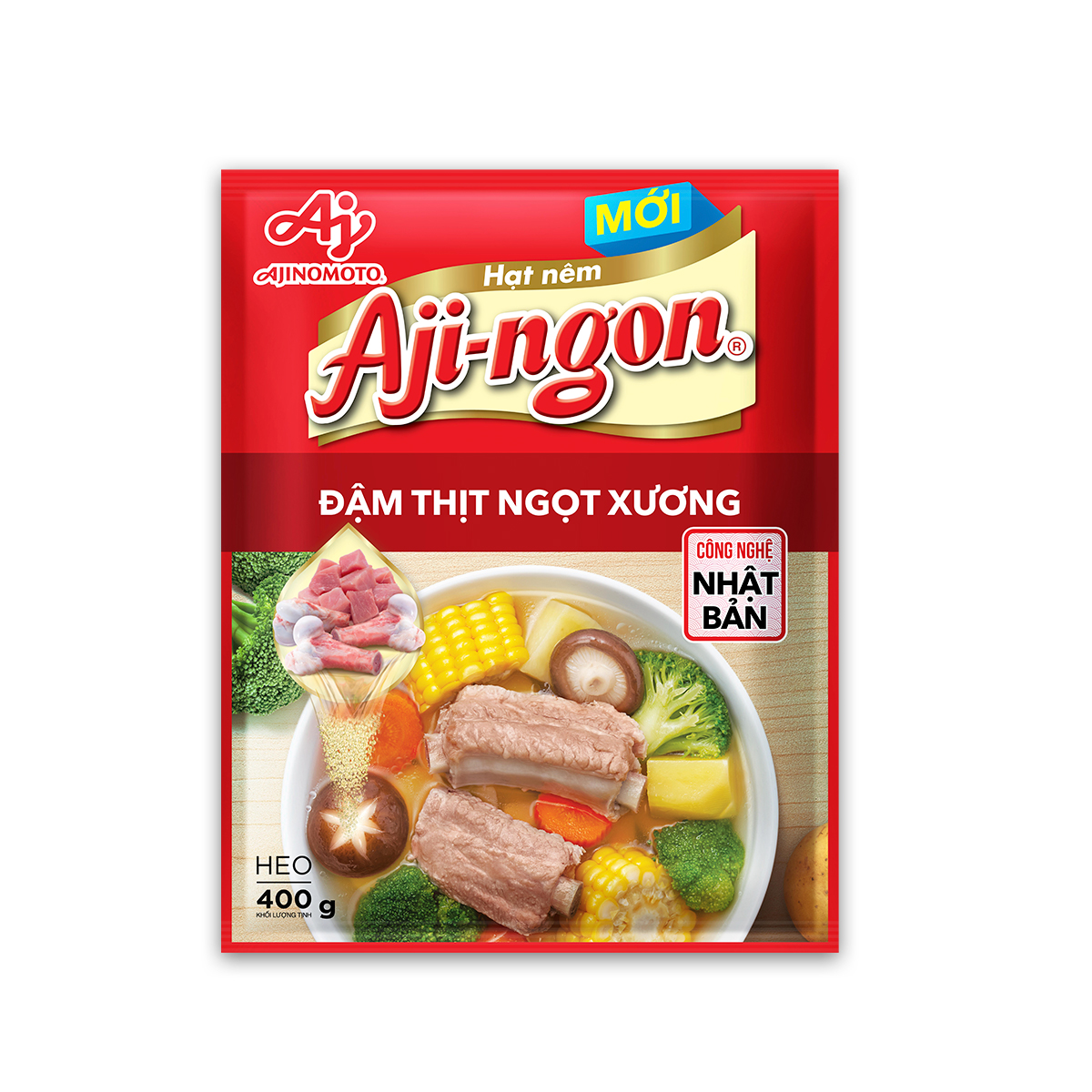 Combo 3 Gói Hạt Nêm Aji-ngon® 400g/Gói