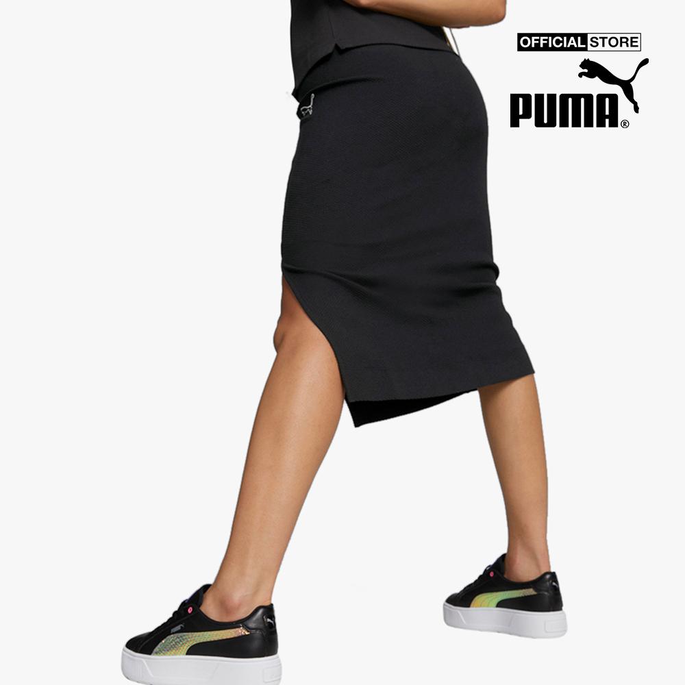 PUMA - Chân váy midi thể thao xẻ tà HER 849835