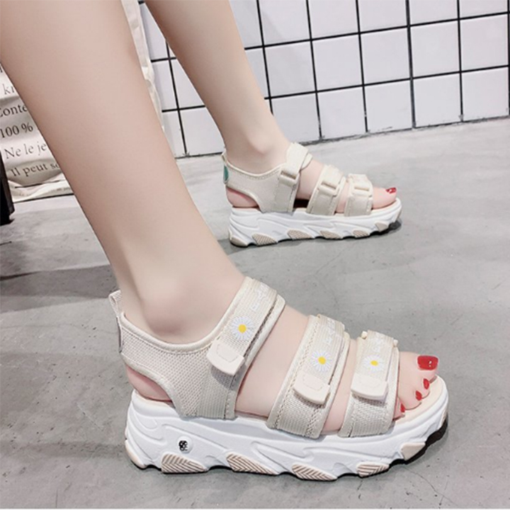 Dép quai hậu sandals  nữ thời trang kiểu dáng hoa cúc trẻ trung phong cách - dép nữ thời trang mới FS2