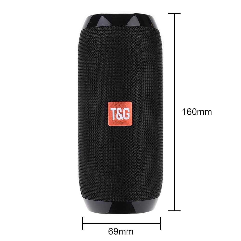 1200MAh Loa Di Động Bluetooth Không Dây Cột Bass Chống Nước Ngoài Trời Âm Nhạc Vibro Loa Thẻ TF Loa Siêu Trầm Loa Color: Red