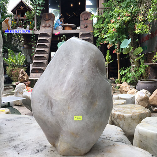 Trụ đá thạch anh tự nhiên nguyên khối giúp gia đình bình an, tài vận thông thuận T496 nặng 20.7kg kích thước 34x23x16