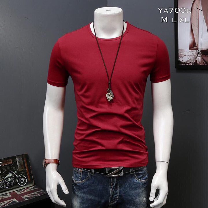 Áo Thun Nam Trơn Cổ Trờn Style Hàn Quốc