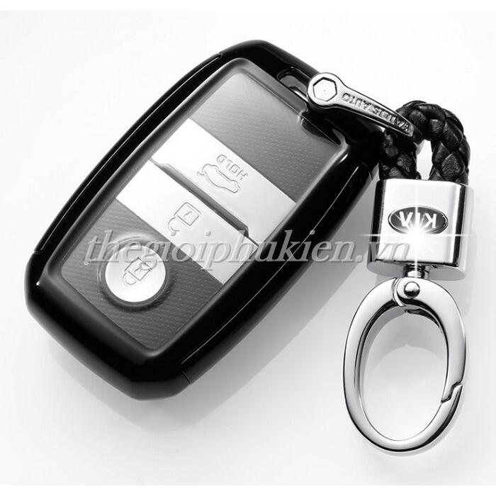 Ốp, bọc chìa khóa silicon màu tráng gương bảo vệ chìa khóa cho xe KIA Cerato, K3, Sedona,…kèm móc đeo INOX
