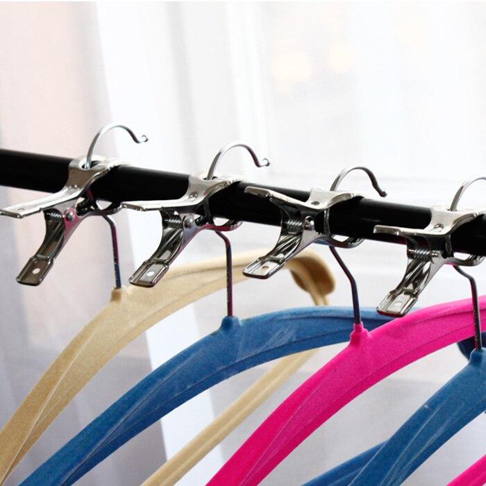 3pcs/pack Stainless Steel Clip Clothes Folder Dry Clothes Clip Clothes Hanger Folding