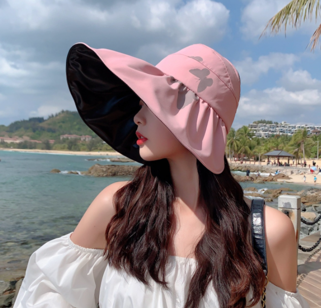 Mũ rộng vành chống nắng chống tia cực tím cao cấp, nón nữ rộng vành đi biển phong cách Hàn