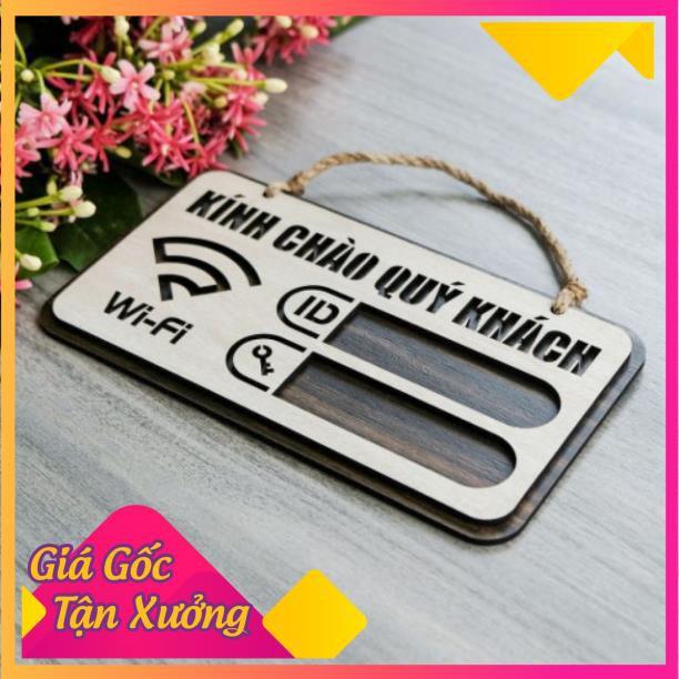 Bảng Gỗ Trang Trí Decor - Mẫu Wifi, Password - Bảng Gỗ Woody