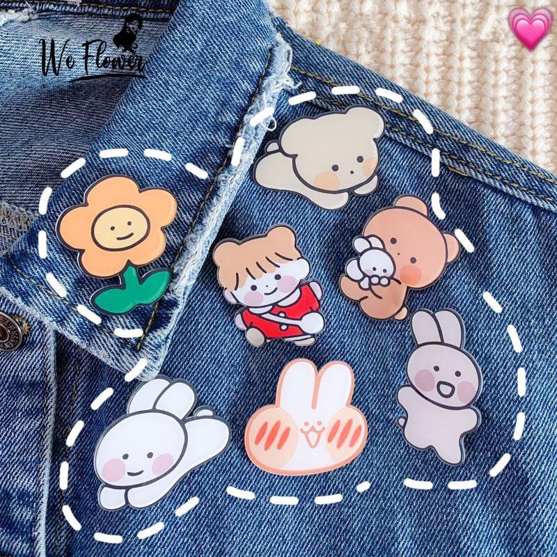 (Mới Hot trend) Ghim cài áo jean túi xách hoạt hình xinh xắn Hàn Quốc Tatitava