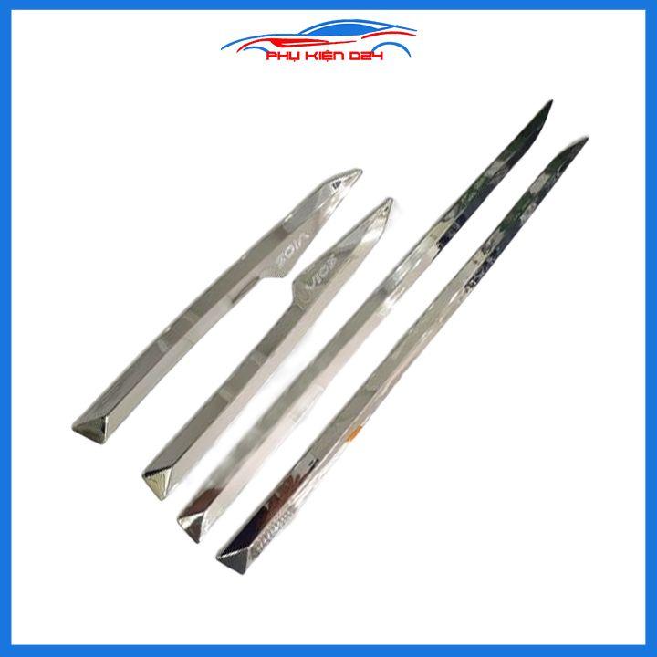 Bộ ốp nẹp sườn Vios 2019-2020-2021-2022 mạ crom trang trí làm đẹp xe