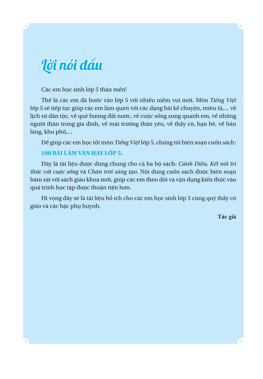 Sách - 100 Bài Làm Văn Hay Lớp 5 - Biên soạn theo chương trình SGK mới - ndbooks
