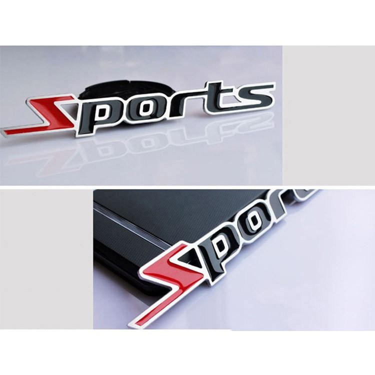 Decal Tem Chữ Kim Loại Sport Dán Trang Trí ô Tô MS-35