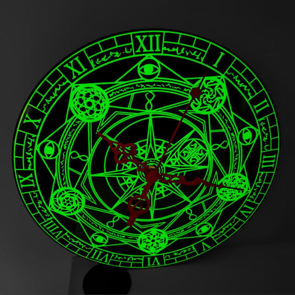 Luminous Wall Clock - 12'' Non-Ticking Silent Clock with Night Light - Large Decorative Wall Clock for Kitchen Office Bedroom