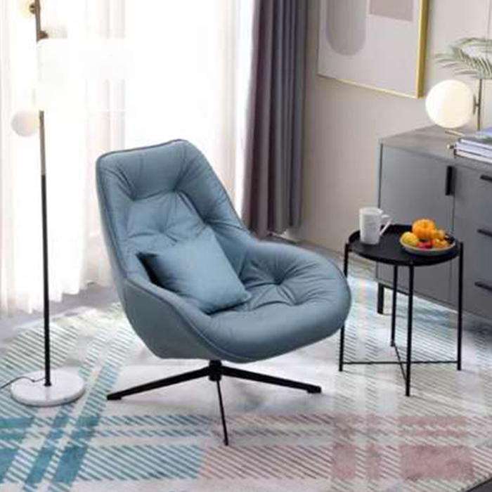 Ghế thư giãn đọc sách bằng da chân xoay cao cấp sang trọng - Ghế sofa lười, Sofa thư giãn dựa lưng êm ái ngồi coffee ngắm cảnh