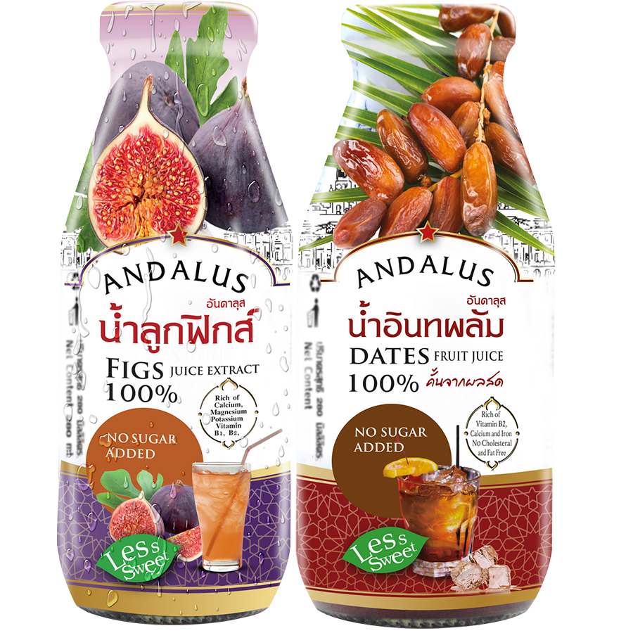 Combo Mix 1 Chai Nước Chà Là ANDALUS (280ml) Và 1 Chai Nước Ép Sung ANDALUS (200ml)