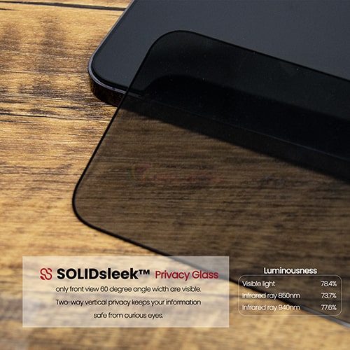 Dán màn hình cường lực Full viền chống nhìn trộm Zeelot SOLIDsleek dành cho iPhone 13 Series (hỗ trợ Kit dán) - Hàng chính hãng