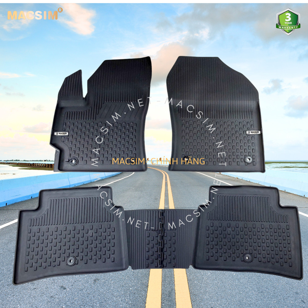 #Altis, Thảm lót sàn ô tô nhựa TPE Silicon Toyota Corolla Altis 2022+ Black Nhãn hiệu Macsim