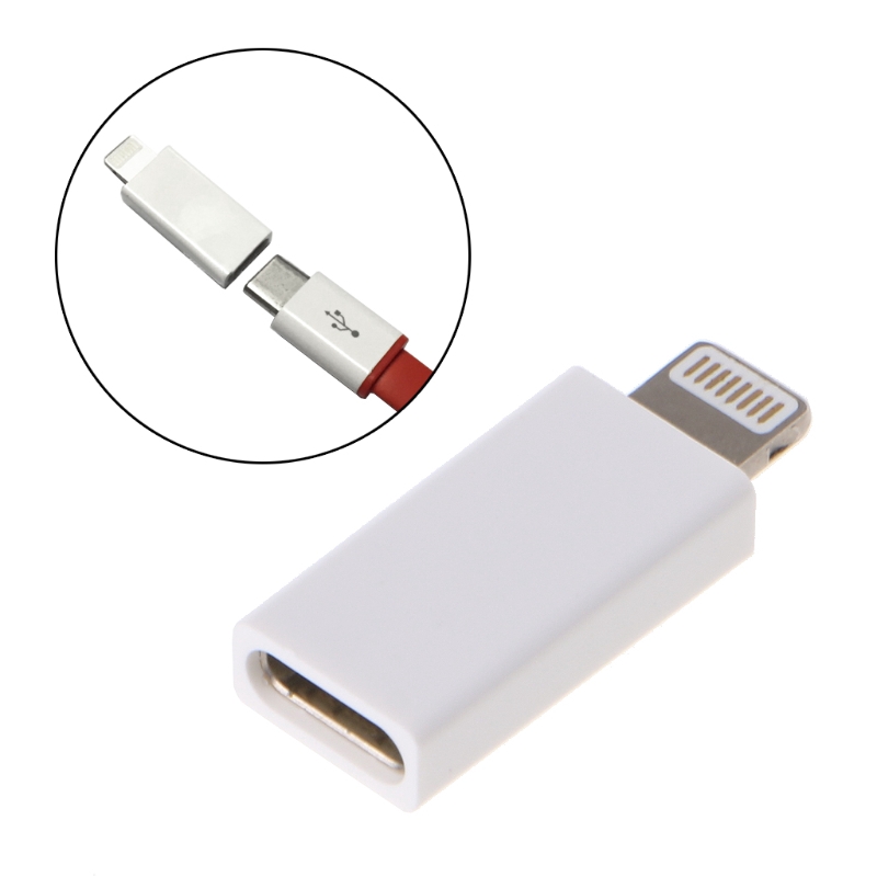 ĐẦU CHUYỂN USB TYPE C SÁNG LINGTNING CHO iPHONE iPAD JACK ANDROID ADAPTER - MẦU TRẮNG