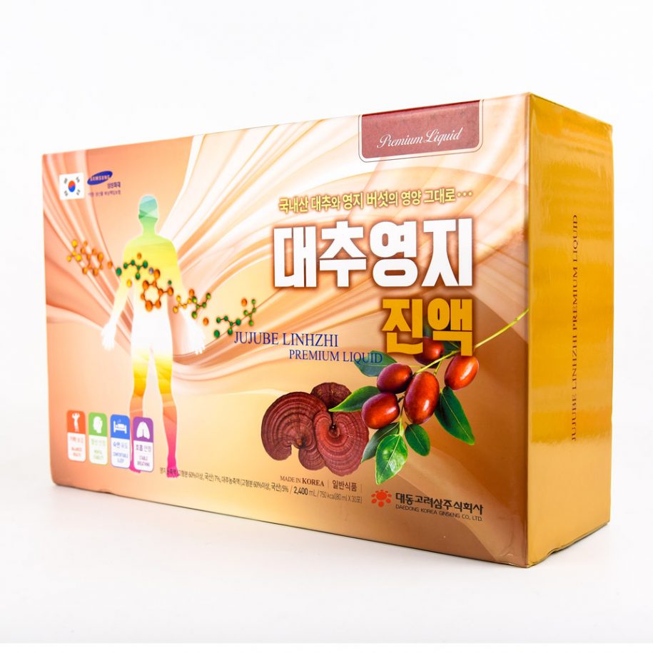 Hộp 30 túi Nước Linh Chi Táo Đỏ Daedong Korea - Jujube Linhzhi Premium liquid
