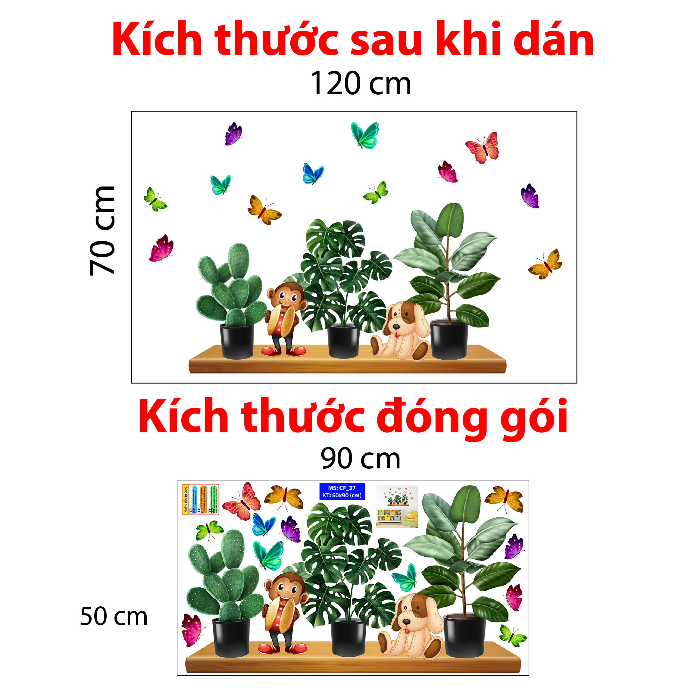 Decal trang trí quán số 37