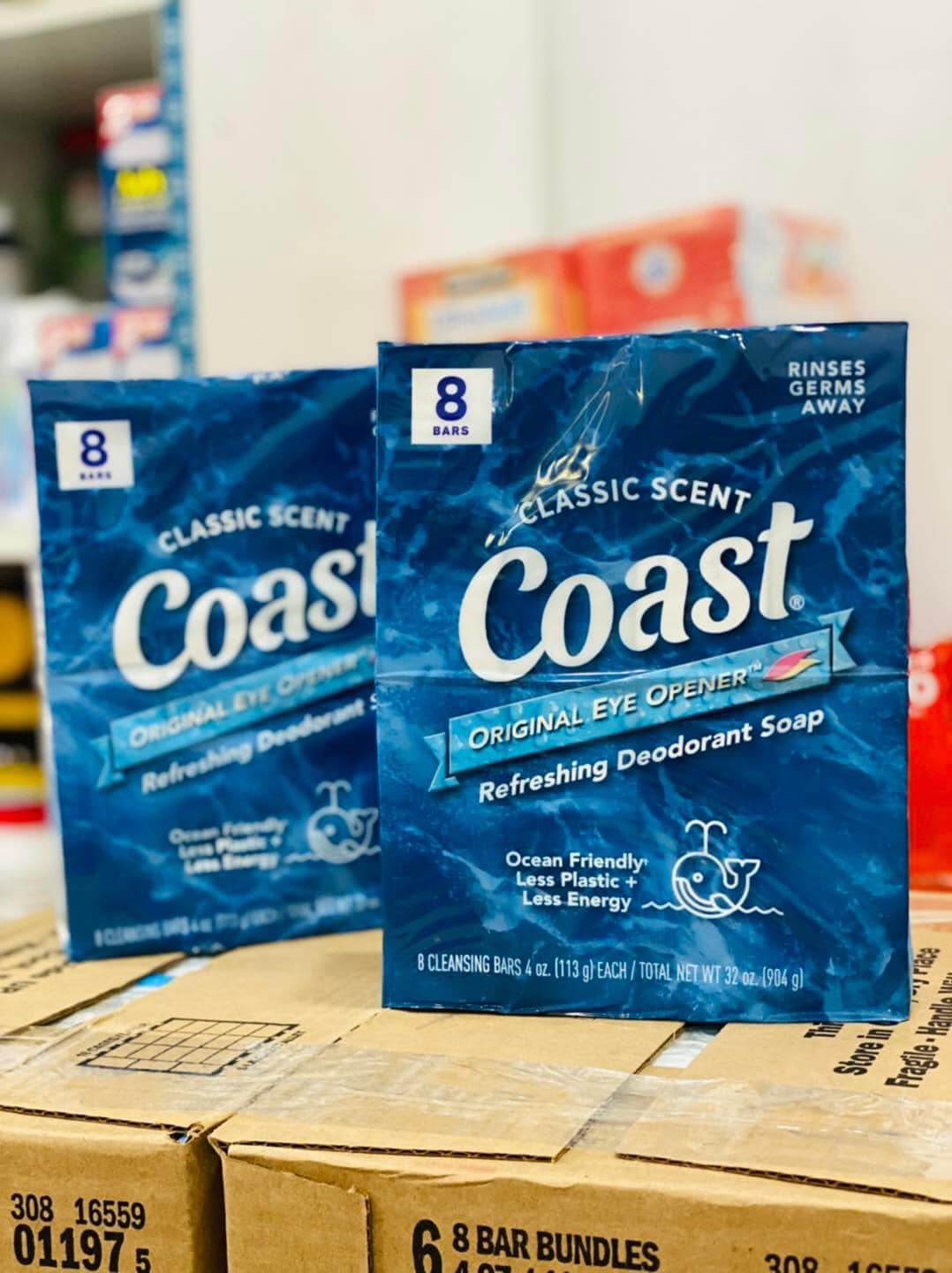 thùng 6 lốc Xà bông Coast dạng cục 113g ( giao mẫu ngẫu nhiên )