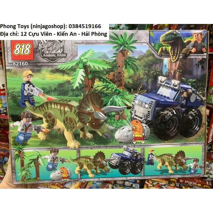Lắp Ráp xếp hình Jurassic World Dinosaur 82160 : Khủng long tê giác tấn công 368 mảnh