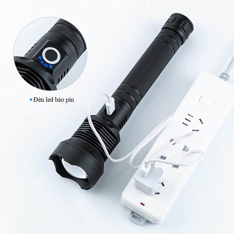 Đèn pin siêu sáng CREE P70 - Tặng VÍ THÉP ĐA NĂNG 11IN1