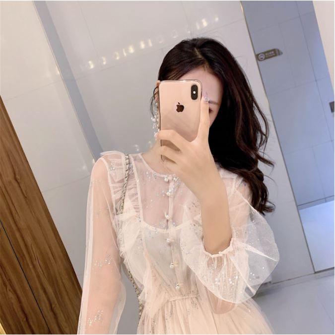 Đầm Ulzzang công chúa đính kim tuyến