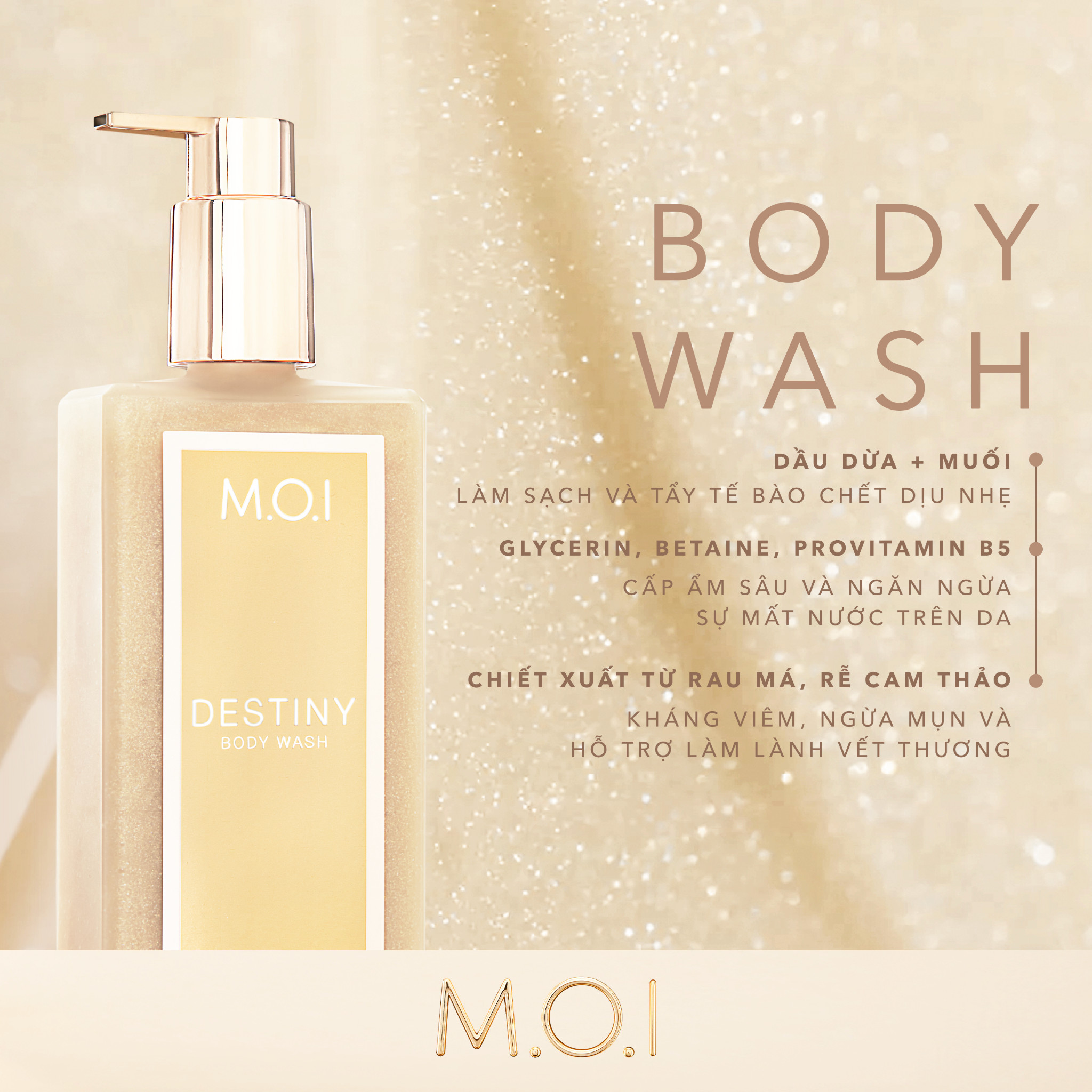 Sữa tắm dưỡng da hương nước hoa M.O.I Destiny 250ml