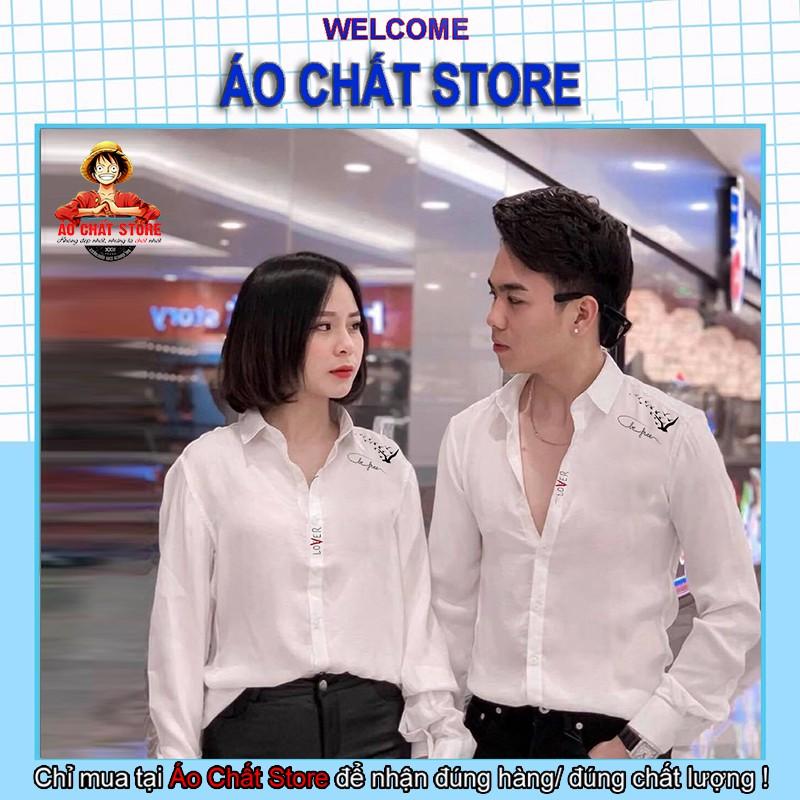 Áo Sơ Mi Cặp Đôi Lover Cao Cấp | Áo Đôi Nam Nữ Đẹp C37