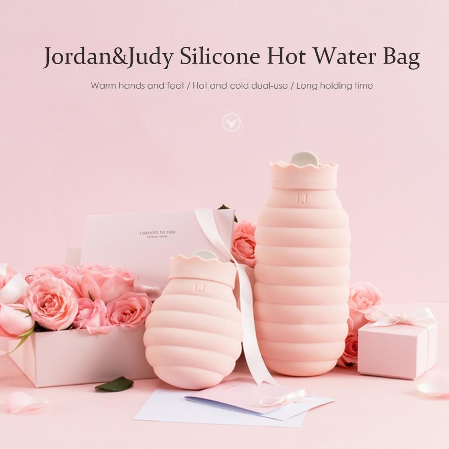 Jodan&Judy Bình Silicone Giữ Nhiệt Đựng Nước Ấm Dùng Cho Mùa Đông Dung Tích 313 / 620ml Có Nắp