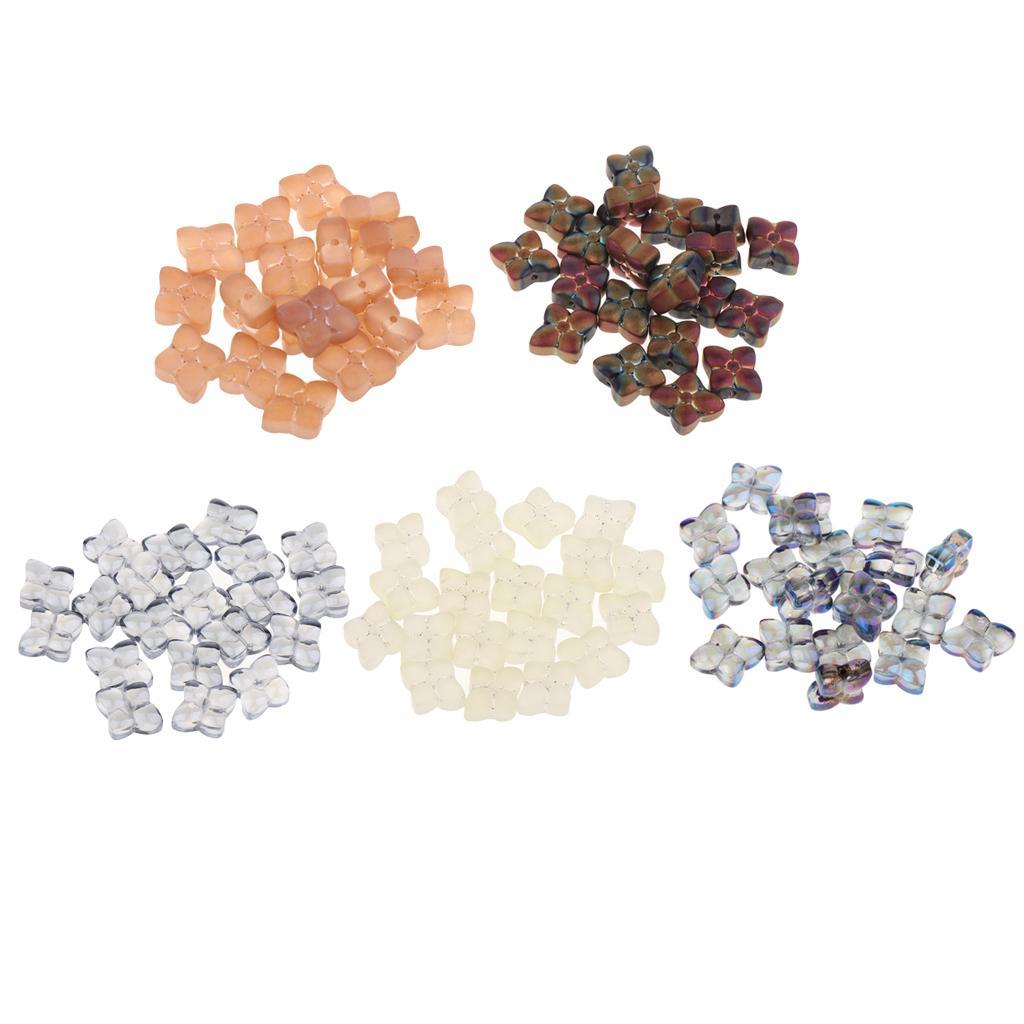 Beading Czech Glass Beads- 10mm Butterfly Beads Loose for DIY Bracelets,Necklaces,Earrings, Hair Accessories and Jewelry Making Pack of 20 Pieces