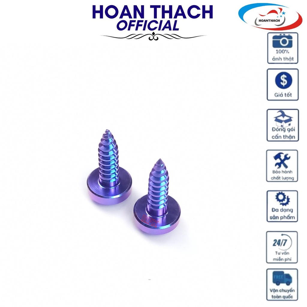 Ốc xoắn GR5 5L18 tím dùng cho dòng xe máy, e pô tay ga SP010310 (giá 1 con)