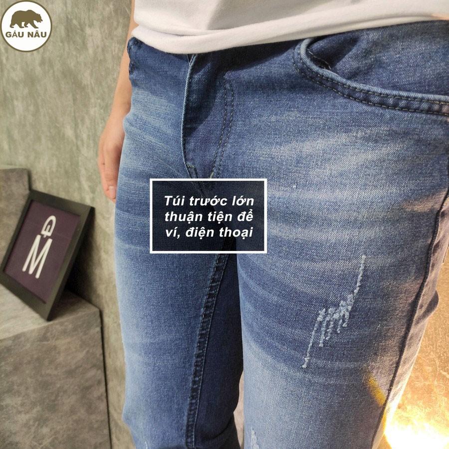 Quần jean nam GN795 co giãn đẹp màu chuẩn Gấu Nâu