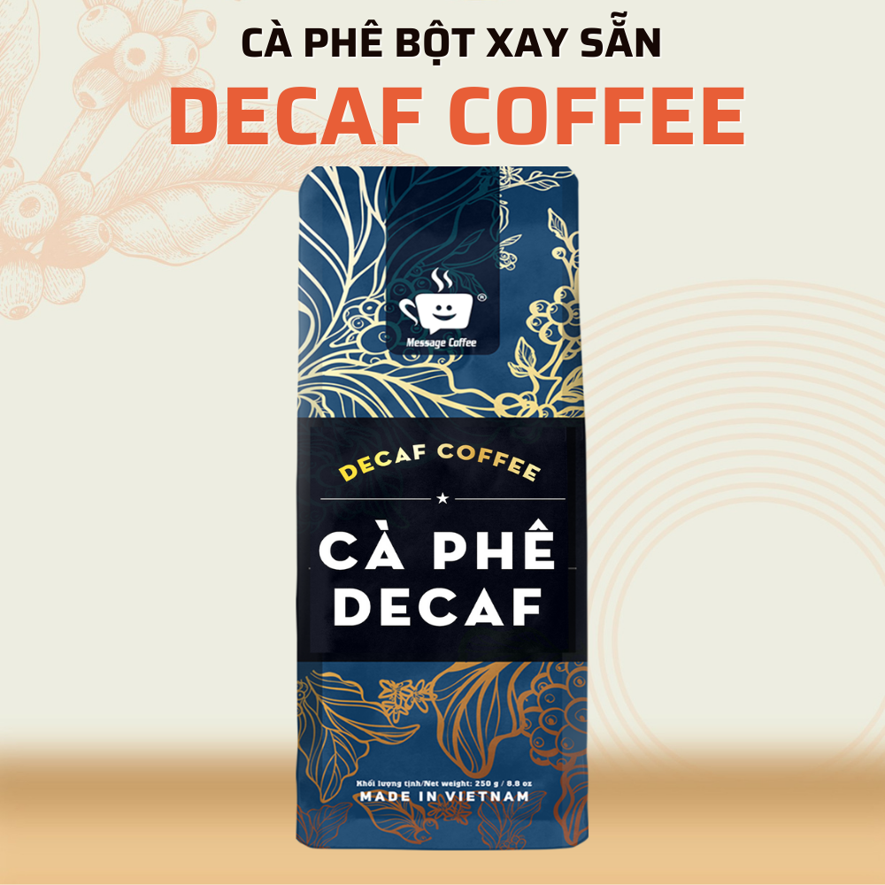 Hình ảnh Cà Phê Decaf Cao Cấp Không Mất Ngủ, Cà Phê Tách Cafeine Phù Hợp Cho Người Bị Say Cafe Nguyên Chất - Gói 250 Gram - Bột