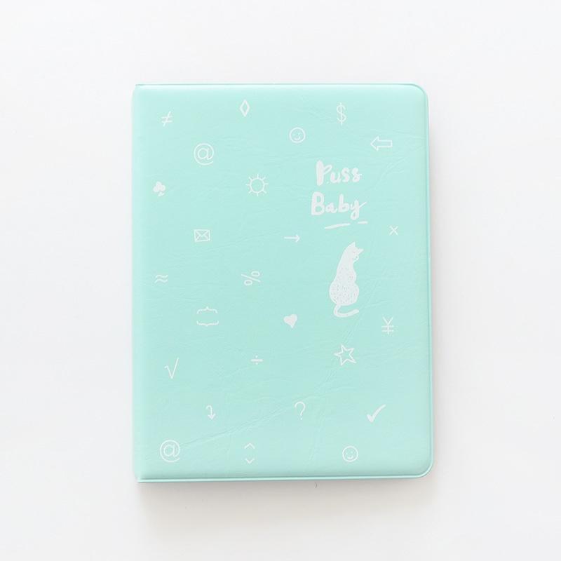 Album ảnh 8x10 đựng 72 tấm bìa da hình chú mèo để ảnh mini, ảnh 6x9 ép plastic ảnh cho con binder đựng card