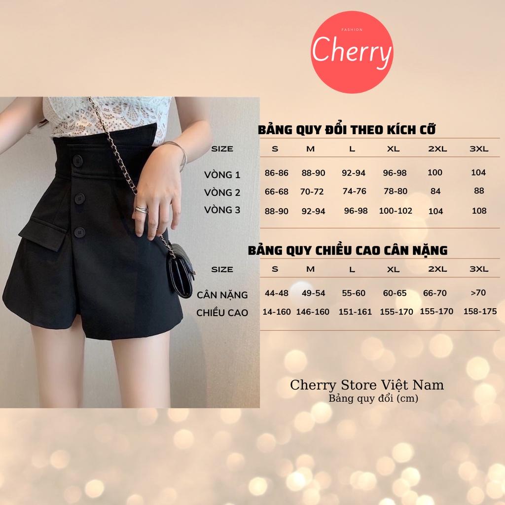 Quần giả váy chữ a cạp lệch xẻ tà tôn dáng CHERRY chân váy nữ công sở lưng cao hàn quốc dáng vạt chéo V052