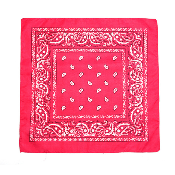 Bộ sưu tập khăn vuông cotton bandana turban XO Vintage BDN01 54x54cm - BDN01.5 Hồng đậm