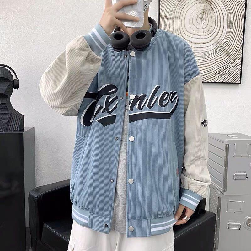 Áo Bomber Jacket Nhung Gân 1 Lớp LUXLET Unisex Nam Nữ