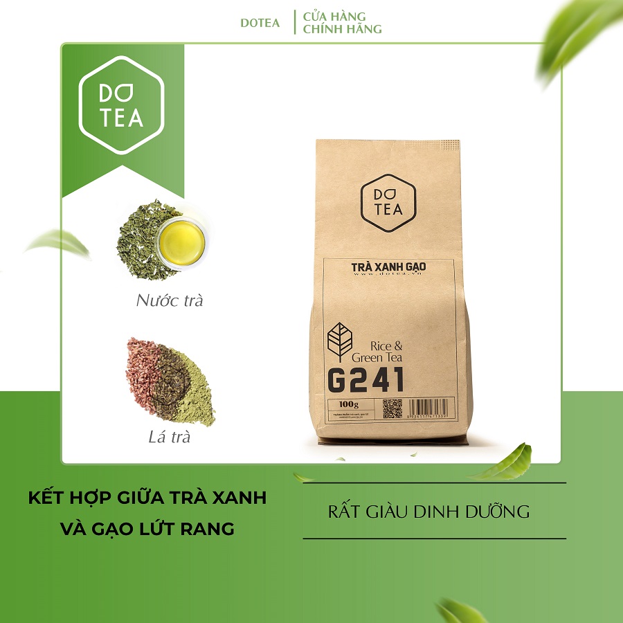 Trà Xanh Gạo G241 Dotea 100g - Ngọt Thanh Hương Gạo Vị Matcha Nồng Nàn