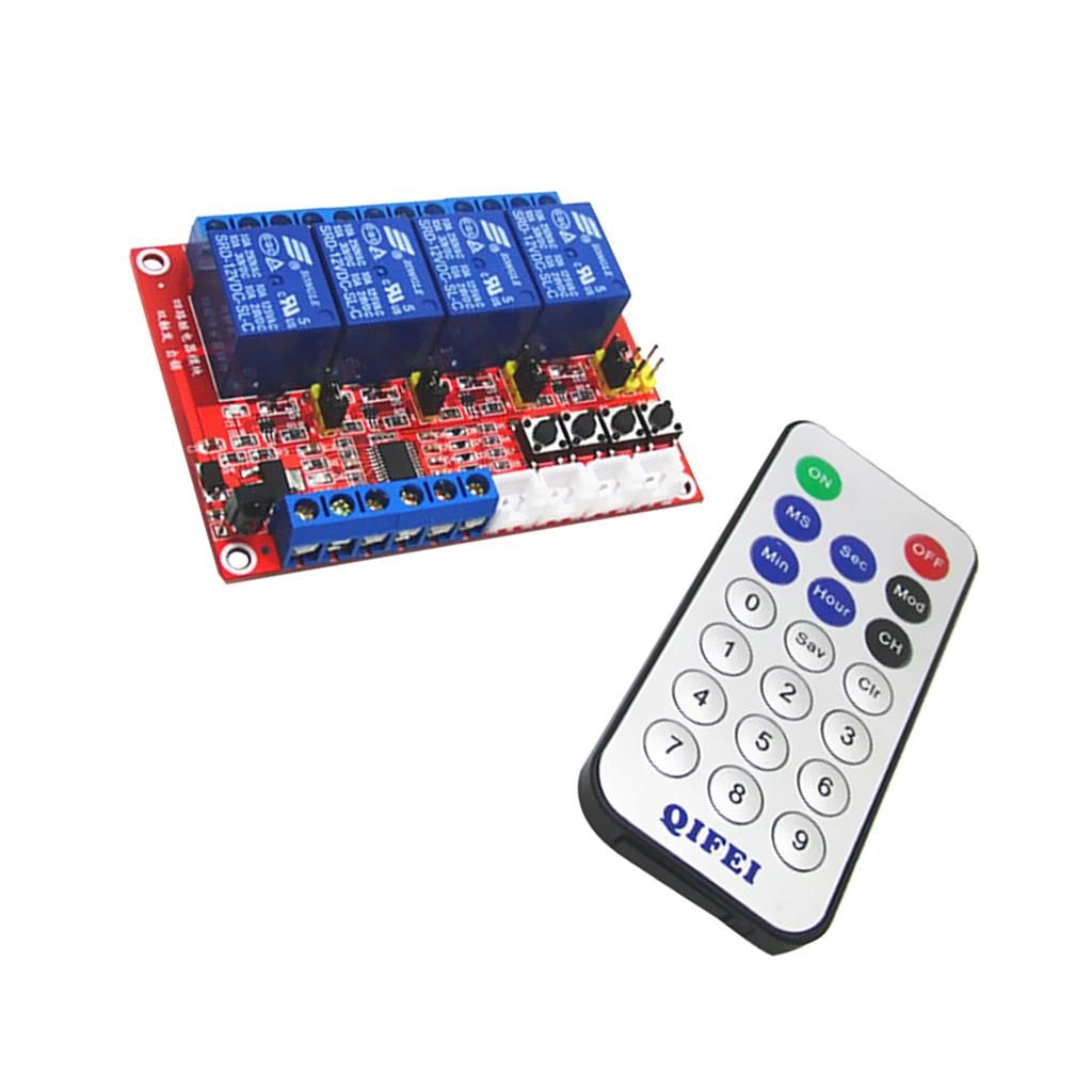 4-Channel Relay Module Control Board with Remote Control for Arduino