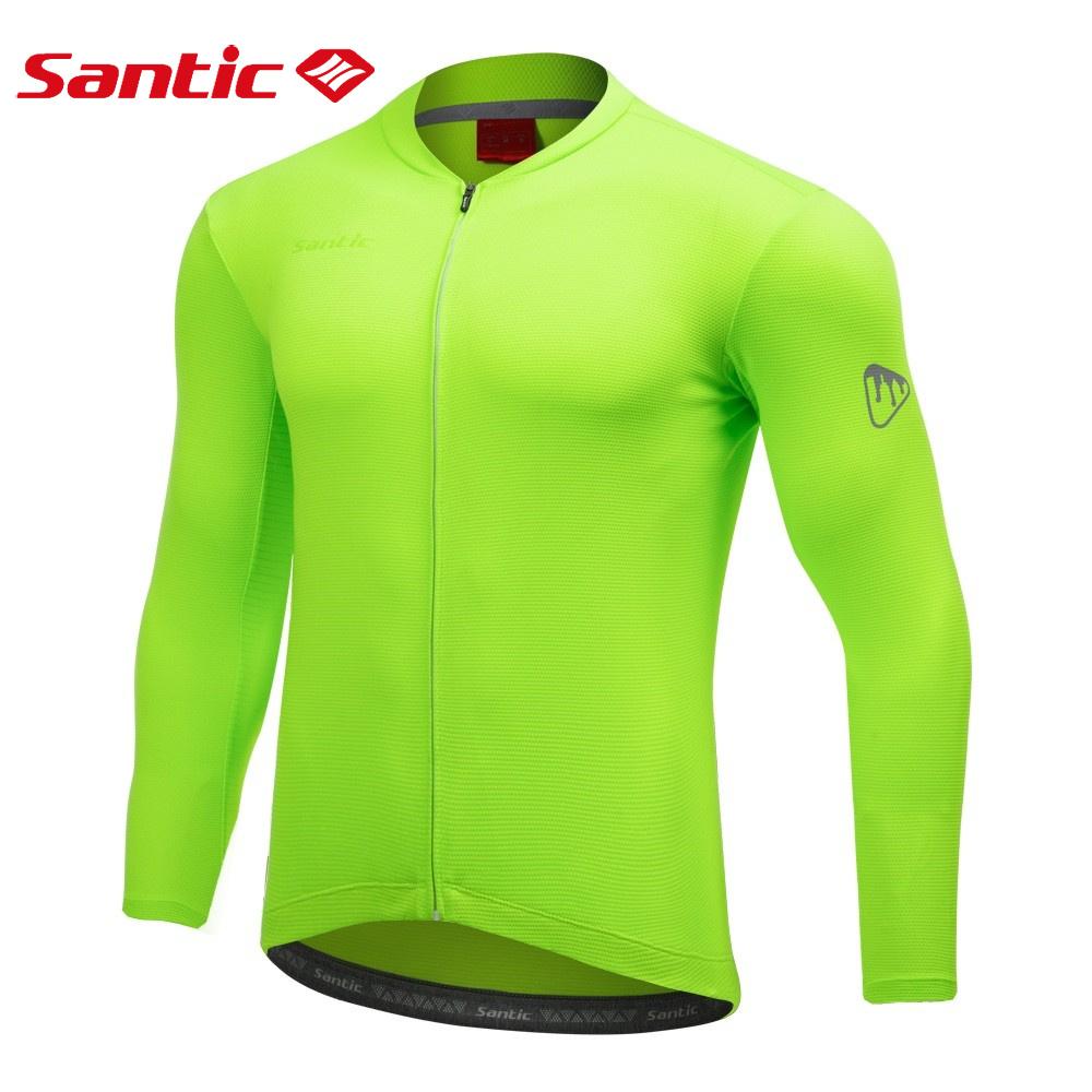 Santic Áo Đi Xe Đạp Nam Tay Dài MTB Đi Xe Đạp Áo Sơ Mi Thoáng Khí Phản Quang Nhẹ Quần Áo Thể Thao Xe Đạp Kích Thước Châu Á Color: K20M3178H Size: XXXL